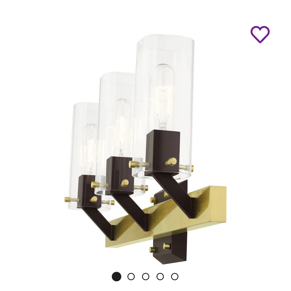 Elegant Gold and Black Vanity Mirror